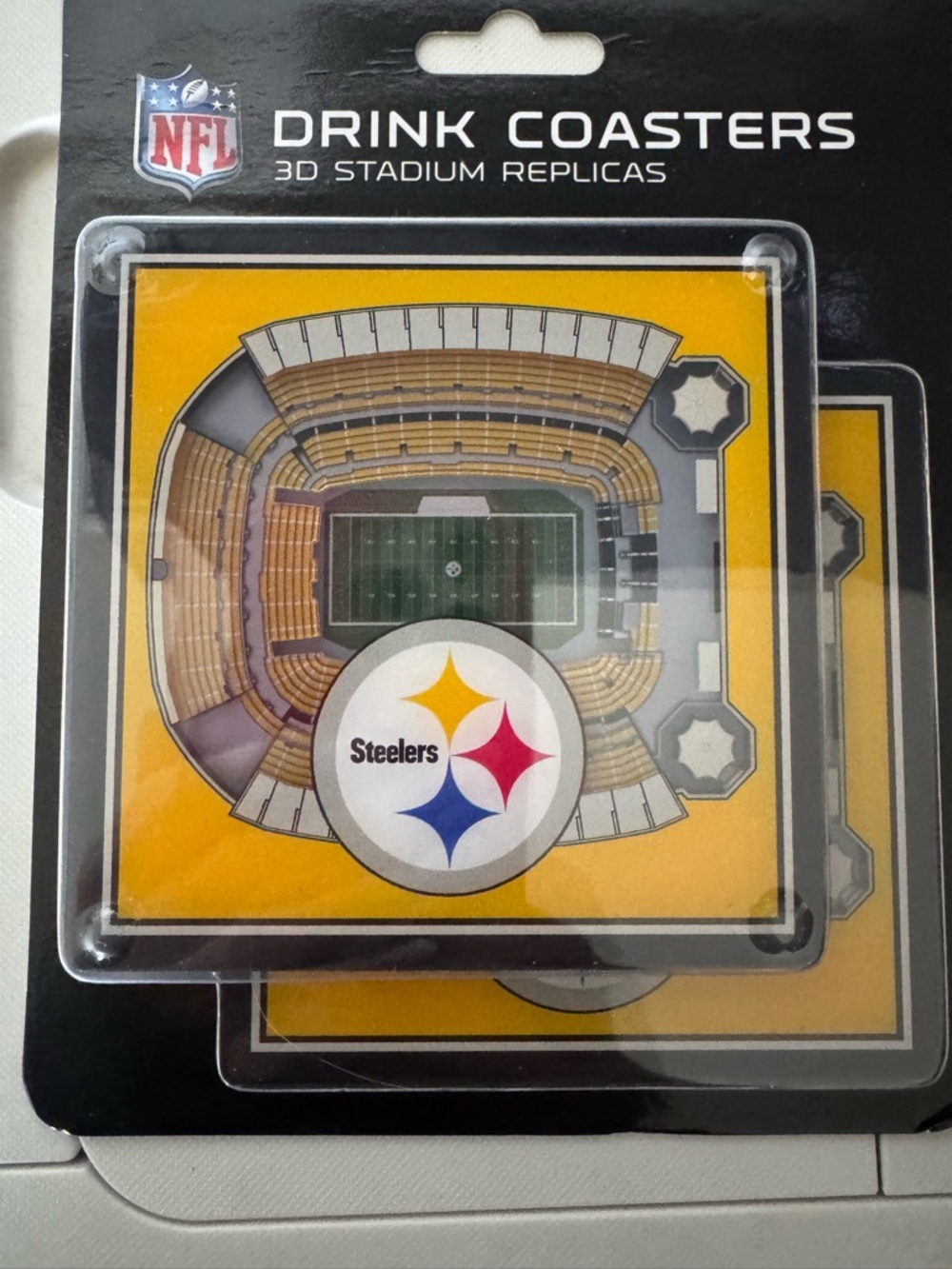 YouTheFan NFL Pittsburgh Steelers 3D StadiumView Coaster Set NWT - Picture 2 of 6